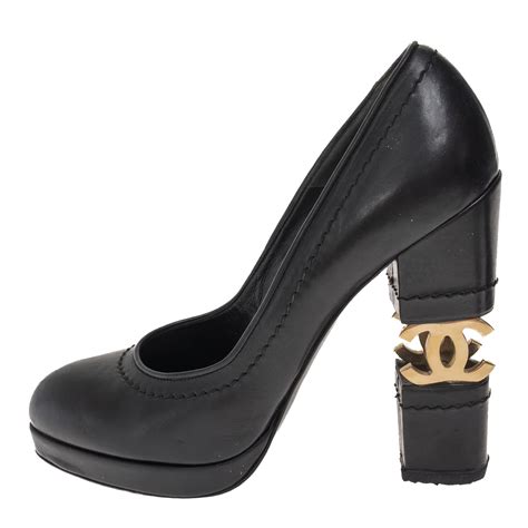 sapato chanel salto grosso